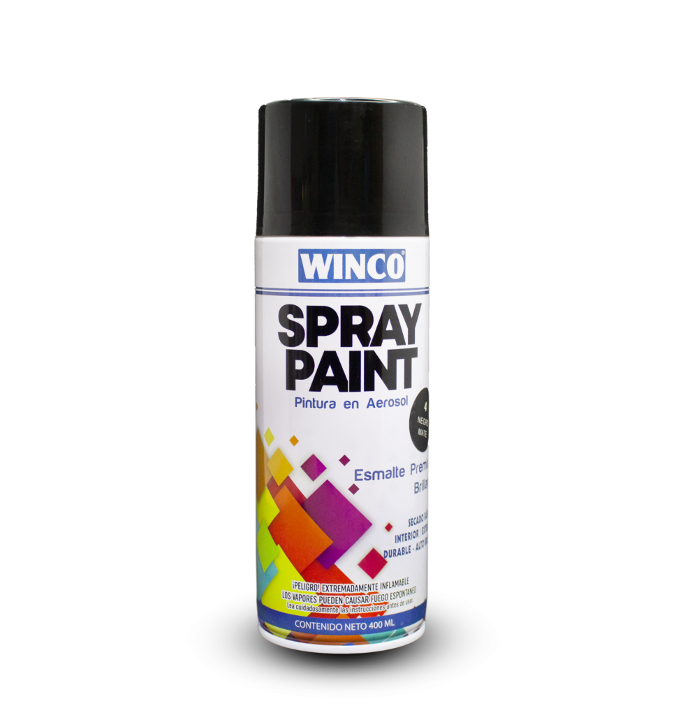 Spray Paint Negro Mate Pinturas Americanas