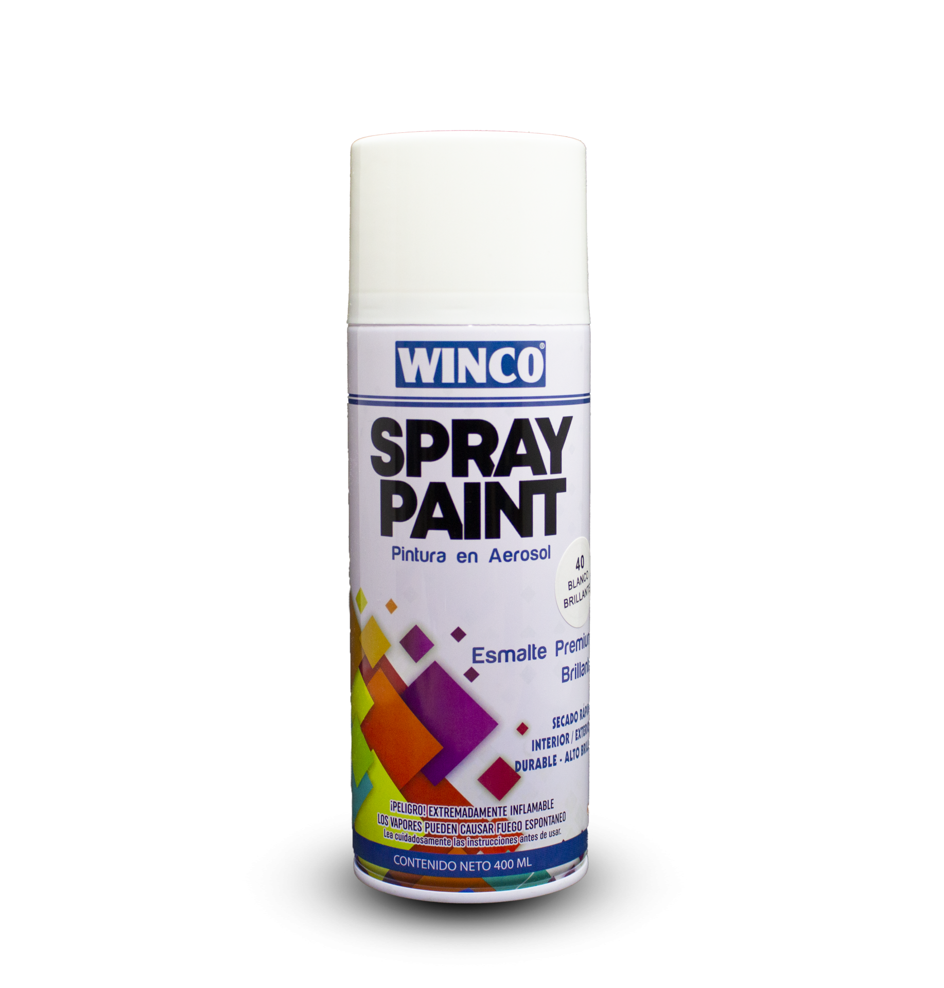 Pintura en Spray Acrílica 1K Blanco Brillo ‣ BLIMBLIM&3D